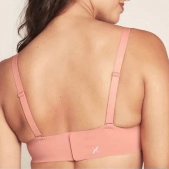 Knix 8 Seamless Padded V Neck Evolution Bra Wireless Pink Ginger Peach 40-42 D-G - Picture 12 of 12